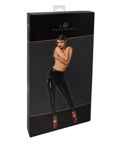 Pantalon skinny en vinyle Dominae F380 - Noir Handmade