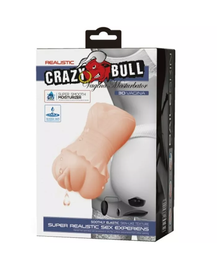 CRAZY BULL - MASTURBADEUR VAGIN PEAU D'EAU AVEC BALLES VIBRANTES