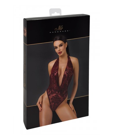 Body en tulle floqué Kink Royal F386 - Noir Handmade