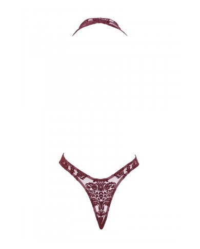 Body en tulle floqué Kink Royal F386 - Noir Handmade
