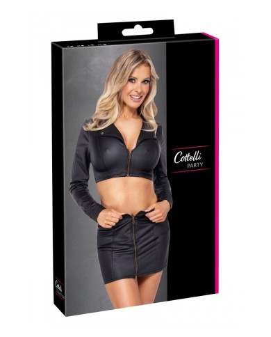 Ensemble top et jupe courte noir - Cottelli PARTY