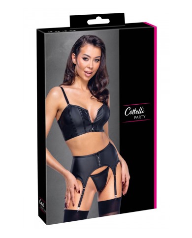 Ensemble lingerie 3 pièces avec porte-jarretelles - Cottelli PARTY