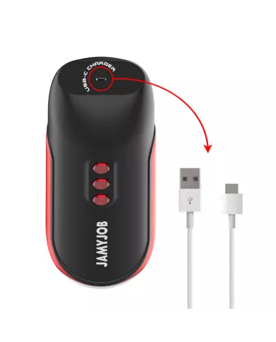 JAMYJOB - MASTURBATEUR BUCCAL AUTOMATIQUE BLAZE 5 MODES ONDES STIMULANTES ET VIBRATIONS