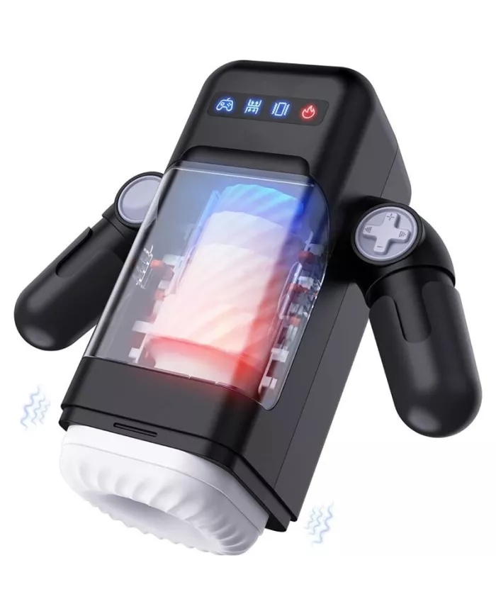 GAME CUP - MASTURBATEUR À VIBRATION DE POUSSÉE AVEC FONCTION CHAUFFANTE ET SUPPORT MOBILE - NOIR GAME CUP - MASTURBATEUR À VIBRATION DE POUSSÉE AVEC FONCTION CHAUFFANTE ET SUPPORT MOBILE - NOIR