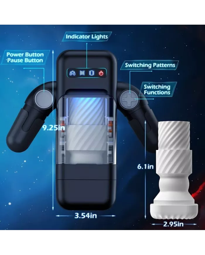 GAME CUP - MASTURBATEUR À VIBRATION DE POUSSÉE AVEC FONCTION CHAUFFANTE ET SUPPORT MOBILE - NOIR GAME CUP - MASTURBATEUR À VIBRATION DE POUSSÉE AVEC FONCTION CHAUFFANTE ET SUPPORT MOBILE - NOIR