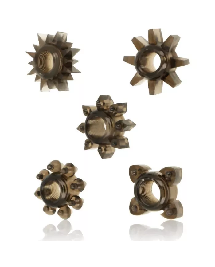 OHMAMA - LOT DE 5 ANNEAUX TESTICULES ET PÉNIS EN SILICONE OHMAMA - LOT DE 5 ANNEAUX TESTICULES ET PÉNIS EN SILICONE