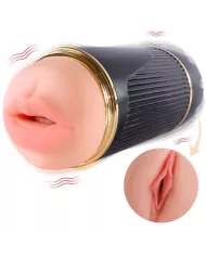 SHEQU - KAY DOUBLE MASTURBATEUR AVEC DOUBLE VIBRATION DE LA BOUCHE ET DU VAGIN