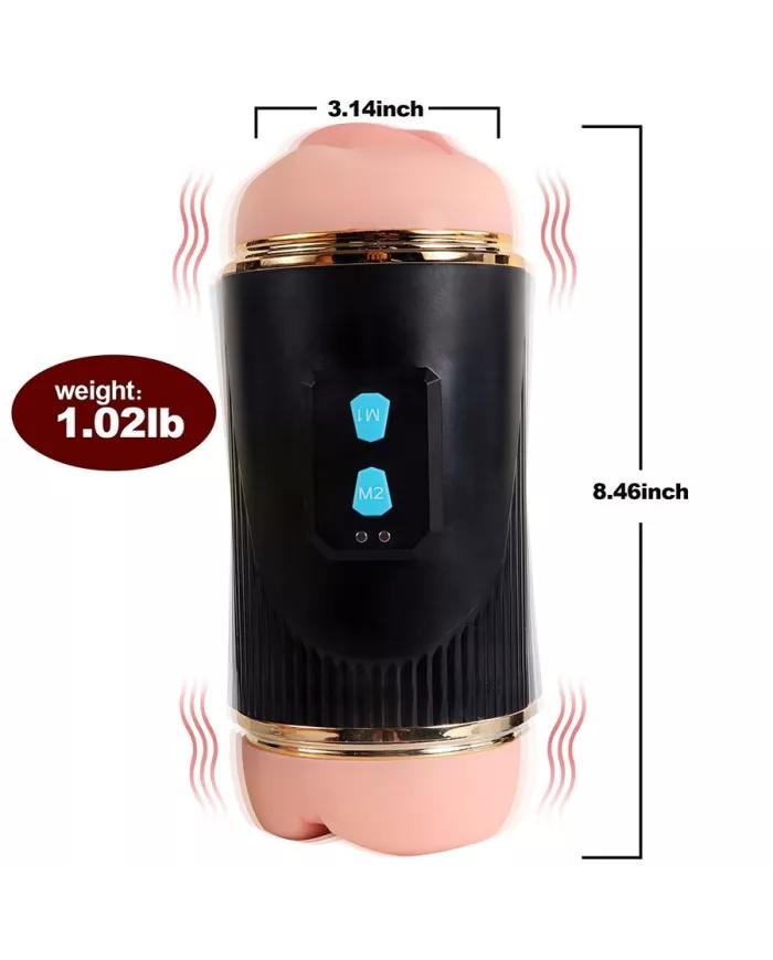 SHEQU - KAY DOUBLE MASTURBATEUR AVEC DOUBLE VIBRATION DE LA BOUCHE ET DU VAGIN