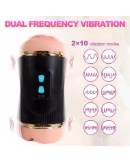 SHEQU - KAY DOUBLE MASTURBATEUR AVEC DOUBLE VIBRATION DE LA BOUCHE ET DU VAGIN