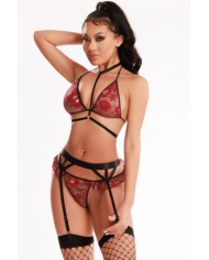 Ensemble lingerie 5 pièces rouge - J Lingerie