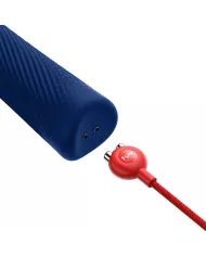 FUN FACTORY - VIM BAGUETTE RUMBLE VIBRANTE RECHARGEABLE EN SILICONE BLEU MINUIT