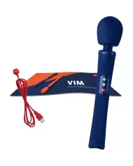 FUN FACTORY - VIM BAGUETTE RUMBLE VIBRANTE RECHARGEABLE EN SILICONE BLEU MINUIT