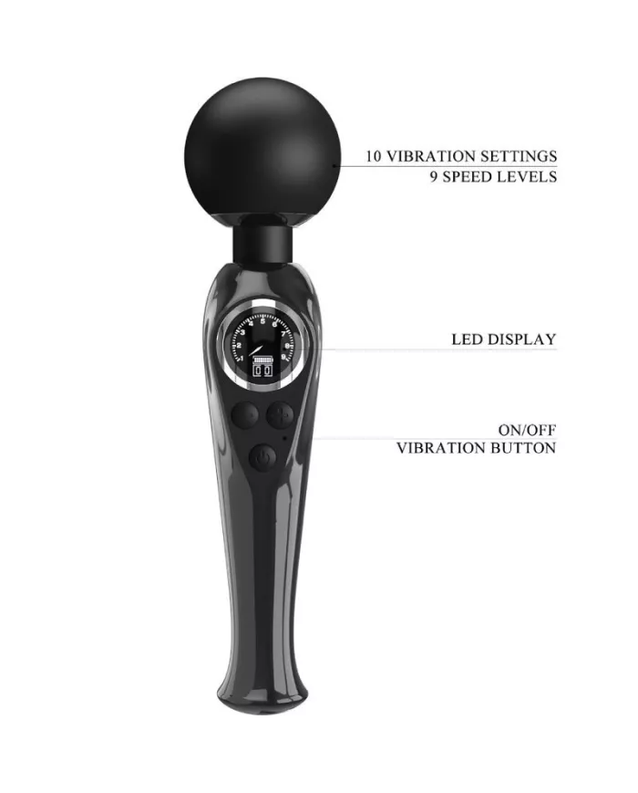 PRETTY LOVE - BAGUETTE VIBRATEUR SKYLER NOIR PRETTY LOVE - BAGUETTE VIBRATEUR SKYLER NOIR