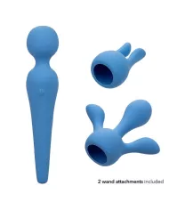 CALEXOTICS - COUTURE KIT VIBRATEUR WAND 10 VIBRATIONS BLEU