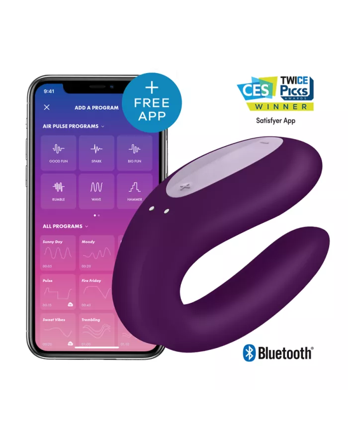 SATISFYER - APPLICATION DOUBLE JOY CON VIOLET