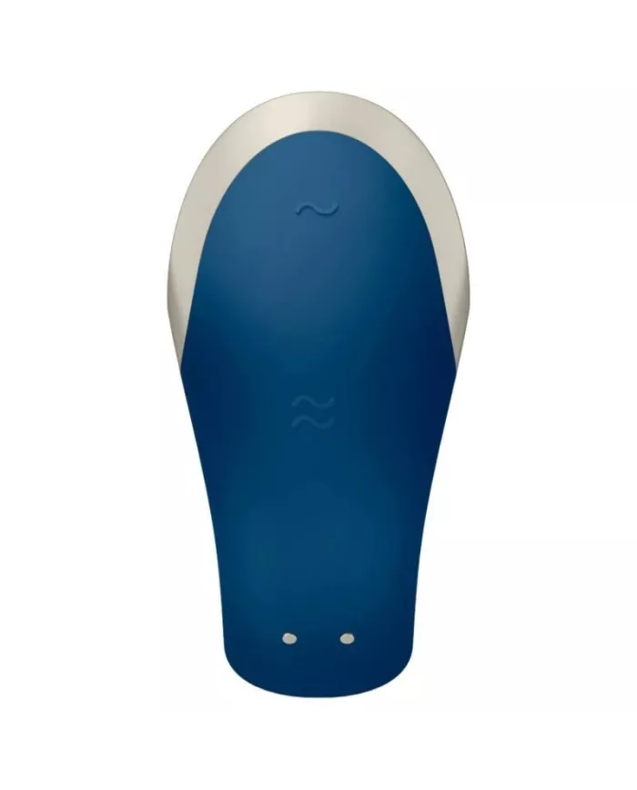 SATISFYER - VIBRATEUR DOUBLE LOVE LUXURY PARTNER BLEU