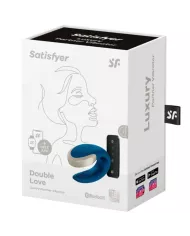SATISFYER - VIBRATEUR DOUBLE LOVE LUXURY PARTNER BLEU