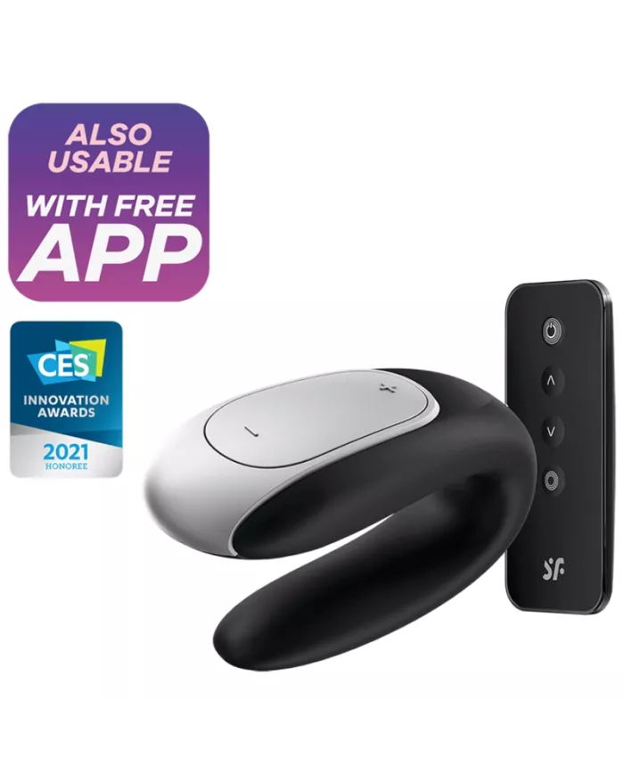 SATISFYER - VIBRATEUR PARTENAIRE DOUBLE FUN NOIR SATISFYER - VIBRATEUR PARTENAIRE DOUBLE FUN NOIR