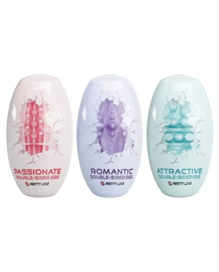PRETTY LOVE - OEUF MASTURBATEUR DOUBLE FACE 15 UNITÉS PRETTY LOVE - OEUF MASTURBATEUR DOUBLE FACE 15 UNITÉS