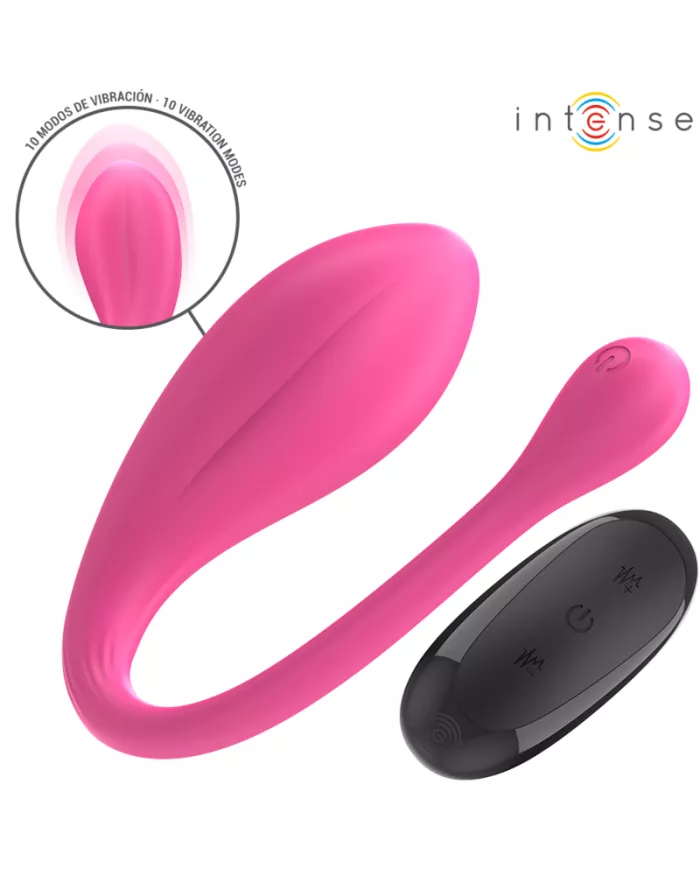 INTENSE - JANICE U VIBRATEUR DOUBLE STIMULATION 10 VIBRATIONS ROSE TÉLÉCOMMANDE