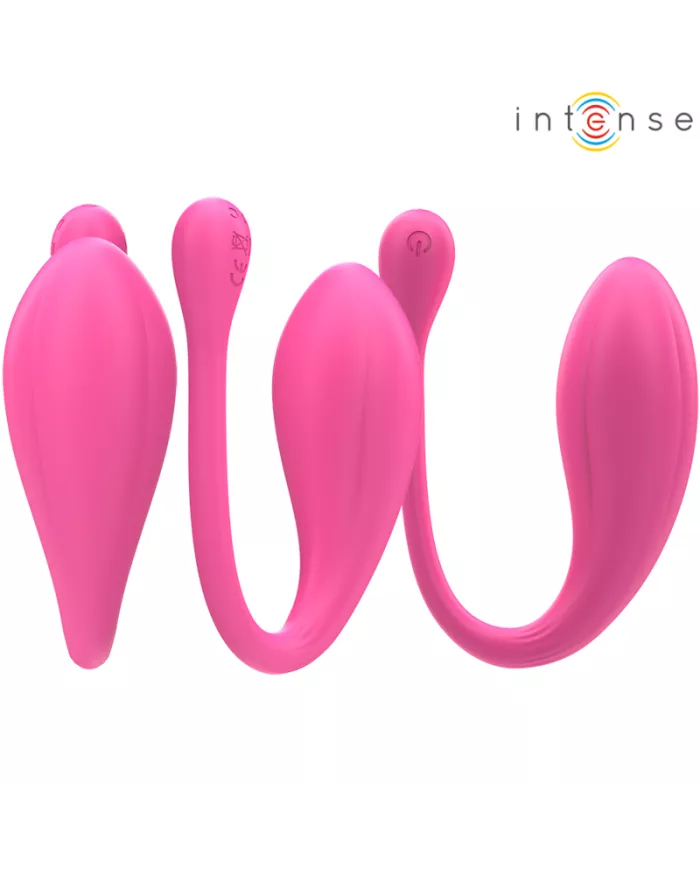 INTENSE - JANICE U VIBRATEUR DOUBLE STIMULATION 10 VIBRATIONS ROSE TÉLÉCOMMANDE
