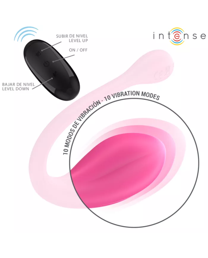 INTENSE - JANICE U VIBRATEUR DOUBLE STIMULATION 10 VIBRATIONS ROSE TÉLÉCOMMANDE
