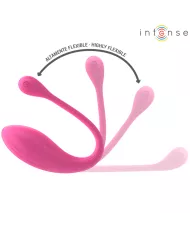 INTENSE - JANICE U VIBRATEUR DOUBLE STIMULATION 10 VIBRATIONS ROSE TÉLÉCOMMANDE