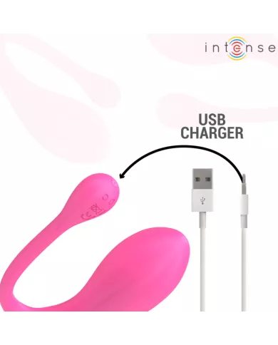 INTENSE - JANICE U VIBRATEUR DOUBLE STIMULATION 10 VIBRATIONS ROSE TÉLÉCOMMANDE