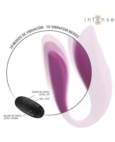 INTENSE - ANNIE VIBRATEUR ET STIMULATEUR EN U VIOLET TÉLÉCOMMANDE