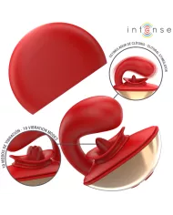 INTENSE - VIBRATEUR & STIMULATEUR MARIAH EN FORME DE U 10 VIBRATIONS ROUGE