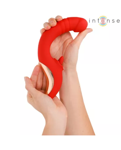 INTENSE - VIBRATEUR ET STIMULATEUR PAULINA EN FORME DE U ROUGE