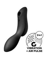 SATISFYER - VIBRATEUR CURVY TRINITY 2 AIR PULSE NOIR