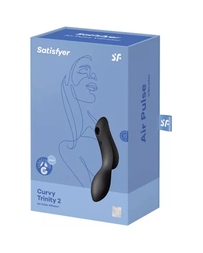 SATISFYER - VIBRATEUR CURVY TRINITY 2 AIR PULSE NOIR
