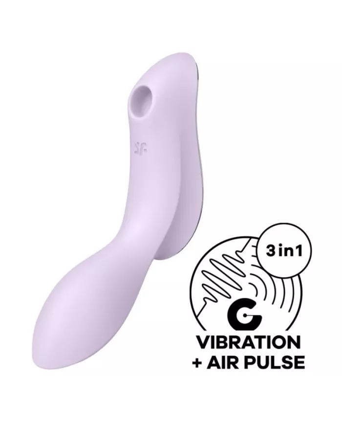 SATISFYER - VIBRATEUR CURVY TRINITY 2 AIR PULSE VIOLETTE