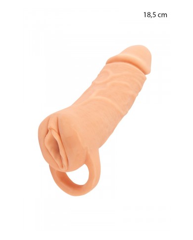 Masturbateur et extension de pénis  18,5 cm - Nature Skin