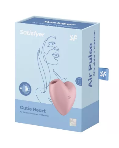 SATISFYER - CUTIE HEART STIMULATEUR ET VIBRATEUR DE PULSE D'AIR ROSE