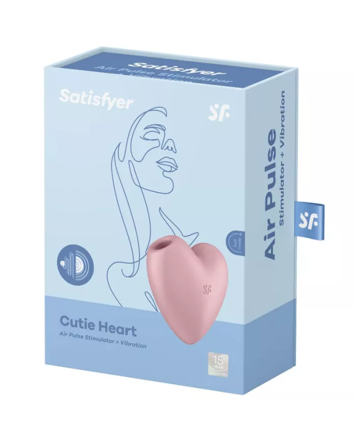 SATISFYER - CUTIE HEART STIMULATEUR ET VIBRATEUR DE PULSE D'AIR ROSE