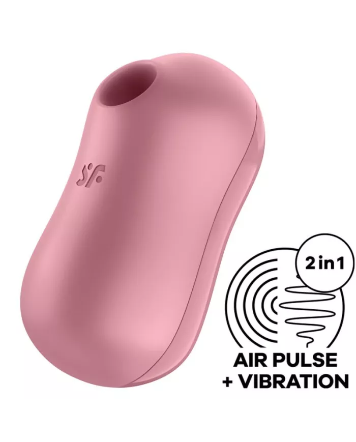 SATISFYER - STIMULATEUR ET VIBRATEUR D'IMPULSIONS D'AIR DE BARBE À COTON ROSE