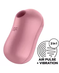 SATISFYER - STIMULATEUR ET VIBRATEUR D'IMPULSIONS D'AIR DE BARBE À COTON ROSE