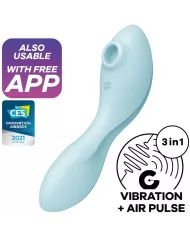 SATISFYER - APPLICATION STIMULATEUR ET VIBRATEUR CURVY TRINITY 5 BLEU SATISFYER - APPLICATION STIMULATEUR ET VIBRATEUR CURVY TRINITY 5 BLEU