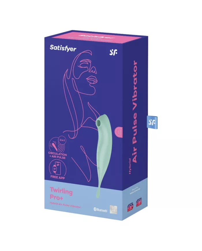 SATISFYER - APPLICATION DE STIMULATEUR ET VIBRATEUR TWIRLING PRO+ VERT