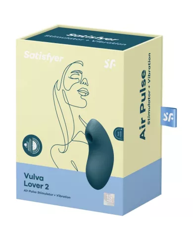 SATISFYER - STIMULATEUR ET VIBRATEUR VULVA LOVER 2 AIR PULSE BLEU