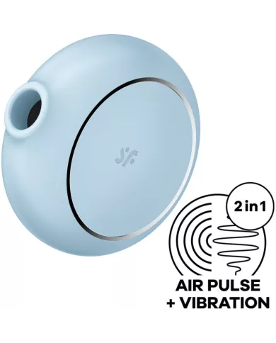 SATISFYER - STIMULATEUR ET VIBRATEUR DOUBLE AIR PULSE PRO TO GO 3 BLEU SATISFYER - STIMULATEUR ET VIBRATEUR DOUBLE AIR PULSE PRO TO GO 3 BLEU