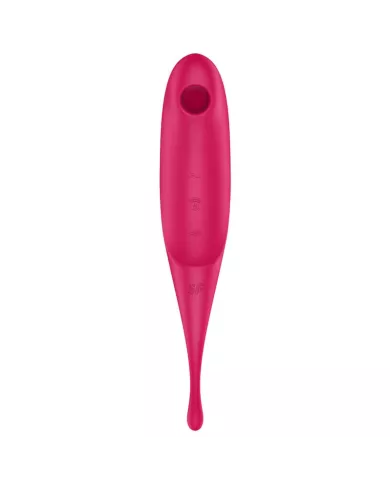 SATISFYER - STIMULATEUR ET VIBRATEUR TWIRLING PRO AIR PULSE ROUGE