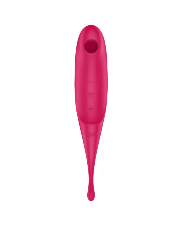 SATISFYER - STIMULATEUR ET VIBRATEUR TWIRLING PRO AIR PULSE ROUGE