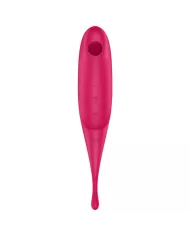 SATISFYER - STIMULATEUR ET VIBRATEUR TWIRLING PRO AIR PULSE ROUGE