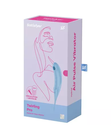 SATISFYER - STIMULATEUR ET VIBRATEUR TWIRLING PRO AIR PULSE BLEU