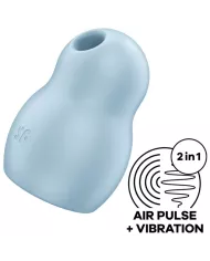 SATISFYER - STIMULATEUR ET VIBRATEUR DOUBLE AIR PULSE PRO TO GO 1 BLEU SATISFYER - STIMULATEUR ET VIBRATEUR DOUBLE AIR PULSE PRO TO GO 1 BLEU