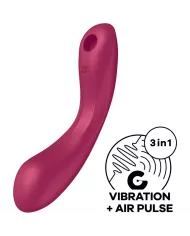 SATISFYER - CURVE TRINITY 1 AIR PULSE VIBRATION ROUGE SATISFYER - CURVE TRINITY 1 AIR PULSE VIBRATION ROUGE