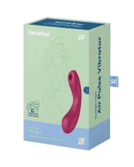 SATISFYER - CURVE TRINITY 1 AIR PULSE VIBRATION ROUGE